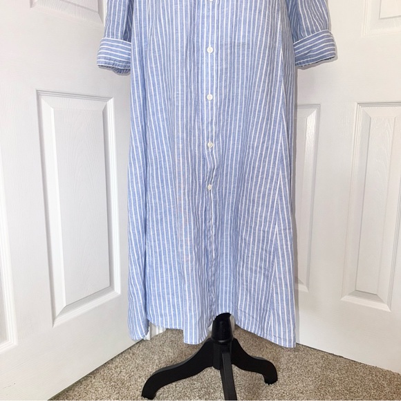 Polo by Ralph Lauren Blue Striped Long Sleeve Dress - Picture 7 of 16